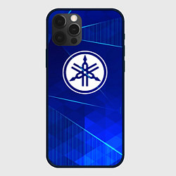Чехол для iPhone 12 Pro Max Yamaha blue poly, цвет: 3D-черный