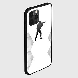 Чехол для iPhone 12 Pro Max Counter Strike white poly, цвет: 3D-черный — фото 2