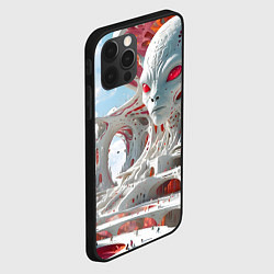 Чехол для iPhone 12 Pro Max Инопланетный белый город, цвет: 3D-черный — фото 2