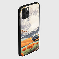 Чехол для iPhone 12 Pro Max Луна и автомобиль, цвет: 3D-черный — фото 2