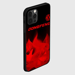 Чехол для iPhone 12 Pro Max Dongfeng - red gradient посередине, цвет: 3D-черный — фото 2