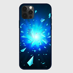 Чехол для iPhone 12 Pro Max Неоновый космический взрыв на светлом фоне, цвет: 3D-черный