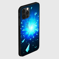 Чехол для iPhone 12 Pro Max Неоновый космический взрыв на светлом фоне, цвет: 3D-черный — фото 2