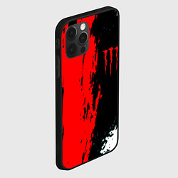 Чехол для iPhone 12 Pro Max Monster energy краски спорт, цвет: 3D-черный — фото 2