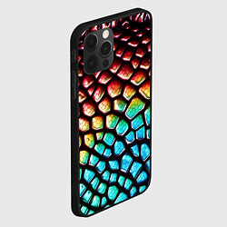 Чехол для iPhone 12 Pro Max Макро кожа дракона, цвет: 3D-черный — фото 2