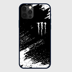 Чехол для iPhone 12 Pro Max Monster energy белые краски, цвет: 3D-черный