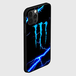 Чехол для iPhone 12 Pro Max Monster energy storm blue, цвет: 3D-черный — фото 2