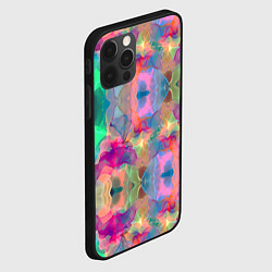 Чехол для iPhone 12 Pro Max Яркие абстрактные разводы акварели, цвет: 3D-черный — фото 2