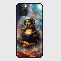 Чехол для iPhone 12 Pro Max Мона Лиза в открытом космосе - нейроарт, цвет: 3D-черный