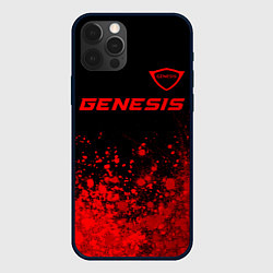 Чехол для iPhone 12 Pro Max Genesis - red gradient посередине, цвет: 3D-черный