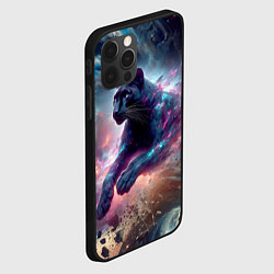 Чехол для iPhone 12 Pro Max Космическая пантера - нейроарт, цвет: 3D-черный — фото 2