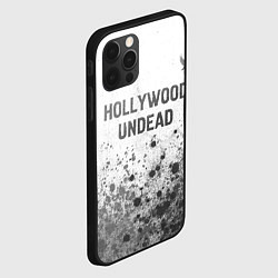 Чехол для iPhone 12 Pro Max Hollywood Undead - white gradient посередине, цвет: 3D-черный — фото 2