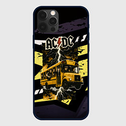 Чехол для iPhone 12 Pro Max ACDC в автобусе, цвет: 3D-черный