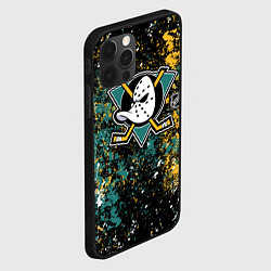 Чехол для iPhone 12 Pro Max Anaheim Ducks NHL black, цвет: 3D-черный — фото 2