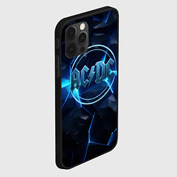 Чехол для iPhone 12 Pro Max ACDC ледяная текстура, цвет: 3D-черный — фото 2