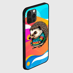Чехол для iPhone 12 Pro Max Ежик в кофте, цвет: 3D-черный — фото 2