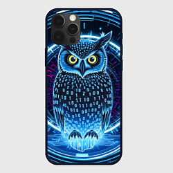 Чехол для iPhone 12 Pro Max Виртуальный филин, цвет: 3D-черный