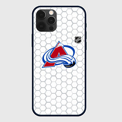 Чехол для iPhone 12 Pro Max Колорадо Эвеланш - белые соты, цвет: 3D-черный