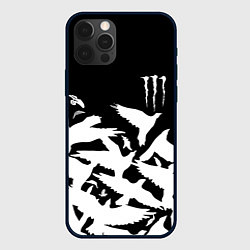 Чехол для iPhone 12 Pro Max Monster energy crow, цвет: 3D-черный
