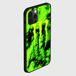 Чехол для iPhone 12 Pro Max Monster energy кислотное лого, цвет: 3D-черный — фото 2