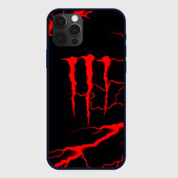 Чехол для iPhone 12 Pro Max Monster energy storm red, цвет: 3D-черный