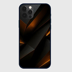 Чехол iPhone 12 Pro Max Черная текстура с углами