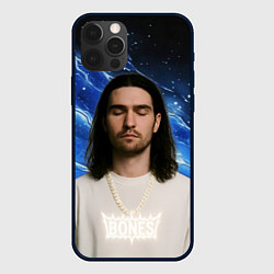 Чехол для iPhone 12 Pro Max Bones глаза закрыты, цвет: 3D-черный