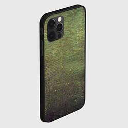 Чехол для iPhone 12 Pro Max Абстракция - old board painted with green paint, цвет: 3D-черный — фото 2