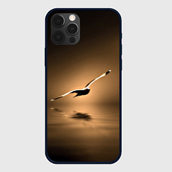 Чехол для iPhone 12 Pro Max Летящая птица, цвет: 3D-черный