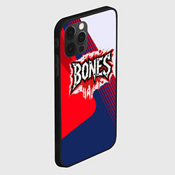 Чехол для iPhone 12 Pro Max Bones лого на красной краске, цвет: 3D-черный — фото 2