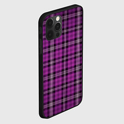 Чехол для iPhone 12 Pro Max Color pink checkerboard, цвет: 3D-черный — фото 2