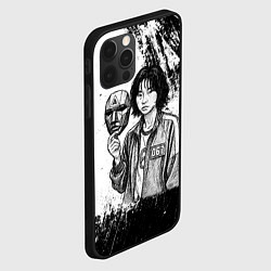 Чехол для iPhone 12 Pro Max Squid Game Игрок 067 держит маску, цвет: 3D-черный — фото 2