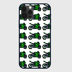 Чехол для iPhone 12 Pro Max Motorbike green, цвет: 3D-черный