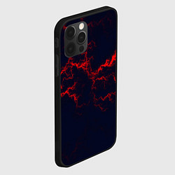 Чехол для iPhone 12 Pro Max Lightning red glow, цвет: 3D-черный — фото 2