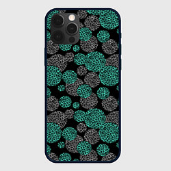 Чехол для iPhone 12 Pro Max Крупный горох красного и серого цветов с леопардов, цвет: 3D-черный