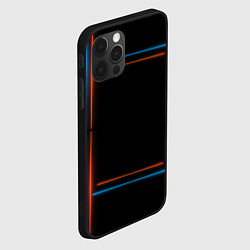 Чехол для iPhone 12 Pro Max Neon black red blue, цвет: 3D-черный — фото 2