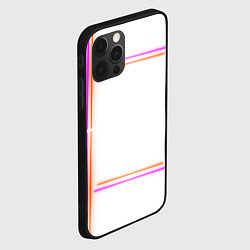 Чехол для iPhone 12 Pro Max Neon white orange pink, цвет: 3D-черный — фото 2