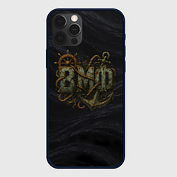 Чехол iPhone 12 Pro Max ВМФ ржавые буквы