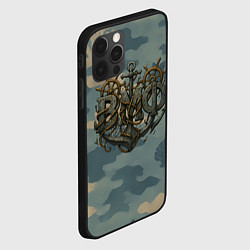 Чехол для iPhone 12 Pro Max ВМФ и большой якорь, цвет: 3D-черный — фото 2
