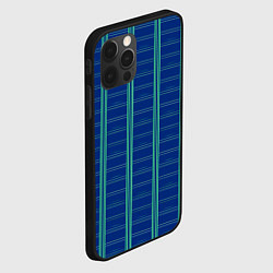 Чехол для iPhone 12 Pro Max Цвет синяя клетка, цвет: 3D-черный — фото 2