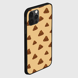 Чехол для iPhone 12 Pro Max Какашка smile, цвет: 3D-черный — фото 2