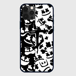 Чехол для iPhone 12 Pro Max Doom x Marshmello pattern, цвет: 3D-черный