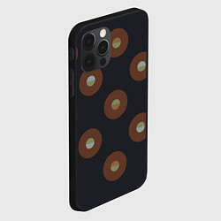 Чехол для iPhone 12 Pro Max Black coffee moon drops pattern, цвет: 3D-черный — фото 2