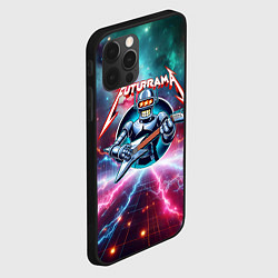 Чехол для iPhone 12 Pro Max Гитарист Бендер рок группы Футурама, цвет: 3D-черный — фото 2