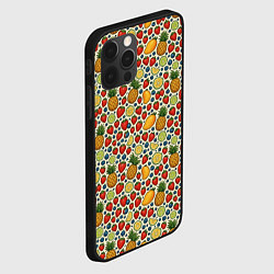Чехол для iPhone 12 Pro Max Фрукты и ягоды в паттерне, цвет: 3D-черный — фото 2