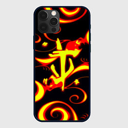Чехол для iPhone 12 Pro Max Doom dragon steel fire, цвет: 3D-черный
