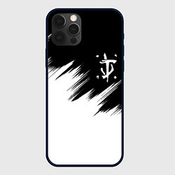 Чехол для iPhone 12 Pro Max Doom краски черно белый, цвет: 3D-черный