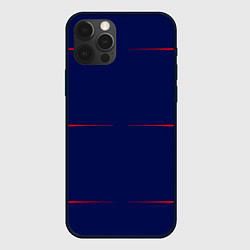 Чехол для iPhone 12 Pro Max Color blue red stripes, цвет: 3D-черный