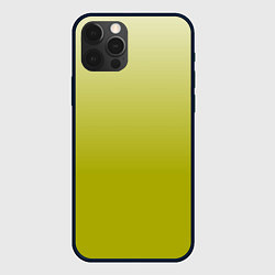 Чехол для iPhone 12 Pro Max Градиент лаймовый, цвет: 3D-черный