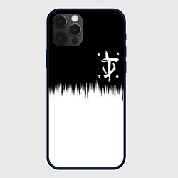 Чехол для iPhone 12 Pro Max Doom краски черно белый, цвет: 3D-черный